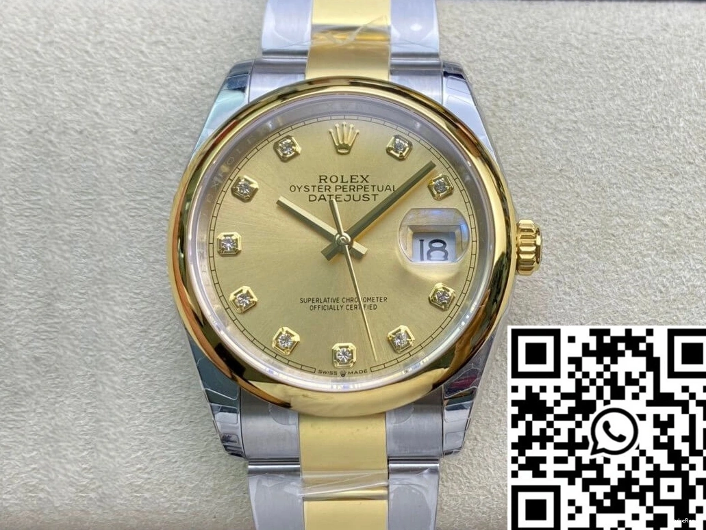 Dial Diamond-set EW Rolex Datejust Factory M126203-0018 0124